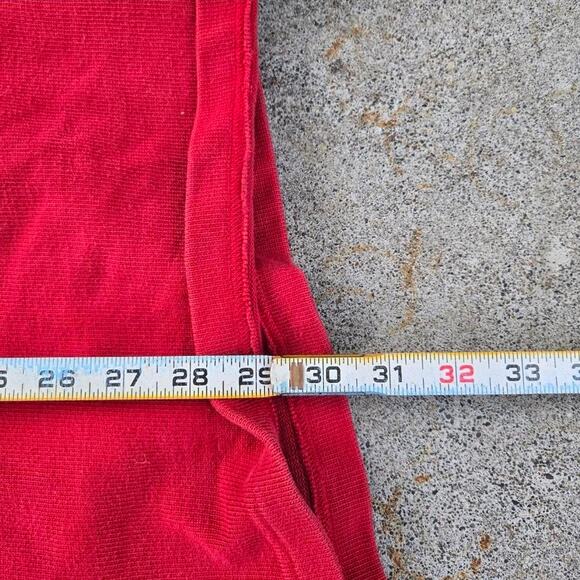 Vtg 90s POLO RALPH LAUREN Plain Cargo Pocket Double Face Polo Shirt Red XL - Picture 6 of 6